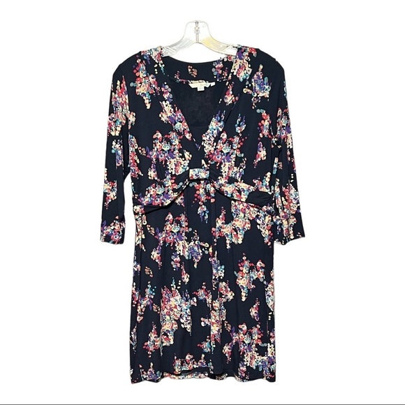 Boden Confetti Print Jersey Knit Dress Navy Soft Feminine Whimsical Everyday 12R - Picture 9 of 15